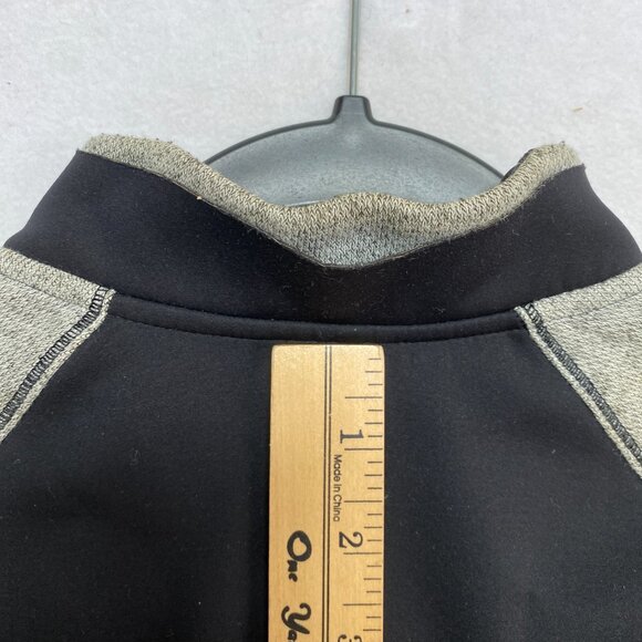 Lululemon Var-City Bomber Jacket Womens 6Black Gray Baseball Stitching Neoprene - Picture 15 of 15